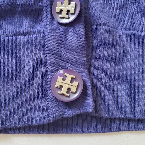 Tory Burch Sweater Womens Small Cardigan Wool Button Long Sleeve Logo Button - Picture 3 of 7